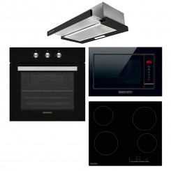DAUSCHER встраиваемая духовка BO4-MBG-TURBO +  DAUSCHER DBM - 2000BL +  DAUSCHER  604 CRSS +  DAUSCHER DCH-8000BLA