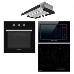 DAUSCHER встраиваемая духовка BO4-MBG-TURBO +  DAUSCHER DBM - 2000BL +  DAUSCHER  603 CRSS +  DAUSCHER DCH-8000BLA