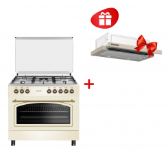 Комплект Плита DAUSCHER E9415 + Вытяжка DAUSCHER DCH-8900BEJ