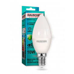 Лампа LED C35 10W   E14 4200K 90lm/w (DAUSCHER)