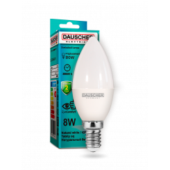 Лампа LED C35 8W   E14 4200K 90lm/w (DAUSCHER)