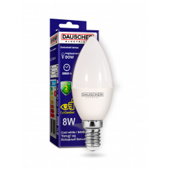 Лампа LED C35 8W    E14 6500K 90lm/w (DAUSCHER)
