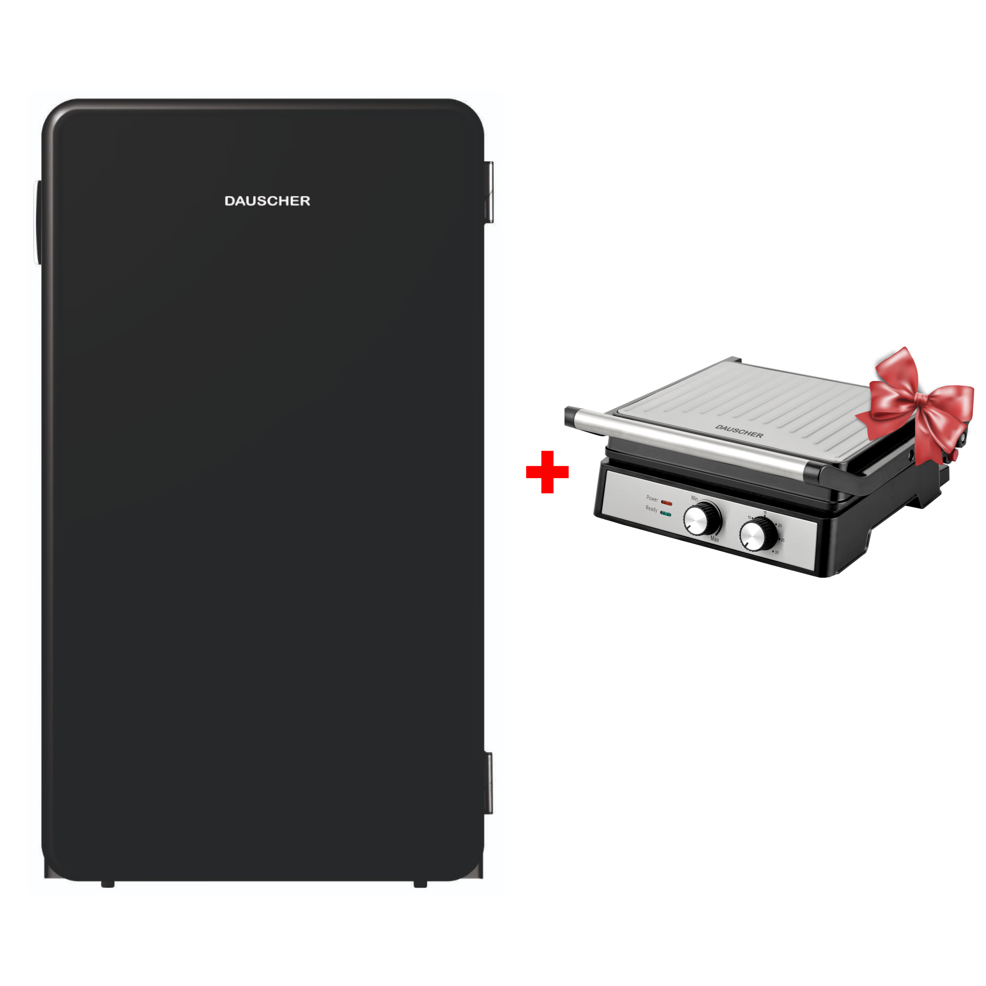 Холодильник DAUSCHER DRF090DFBLRETRO+DMG932GRILL